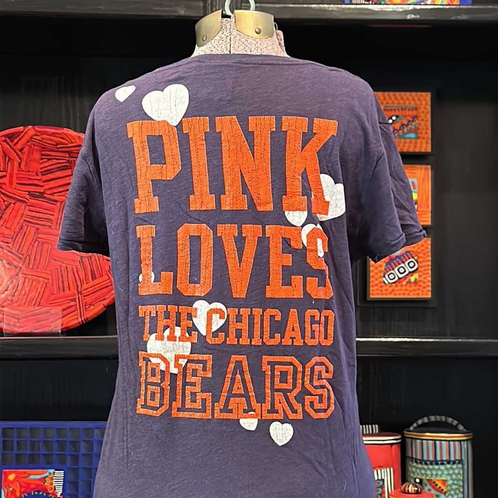 PINK NFL By Victoria’s Secret Oversized Chicago Bears Shirt - Picture 2 of 7